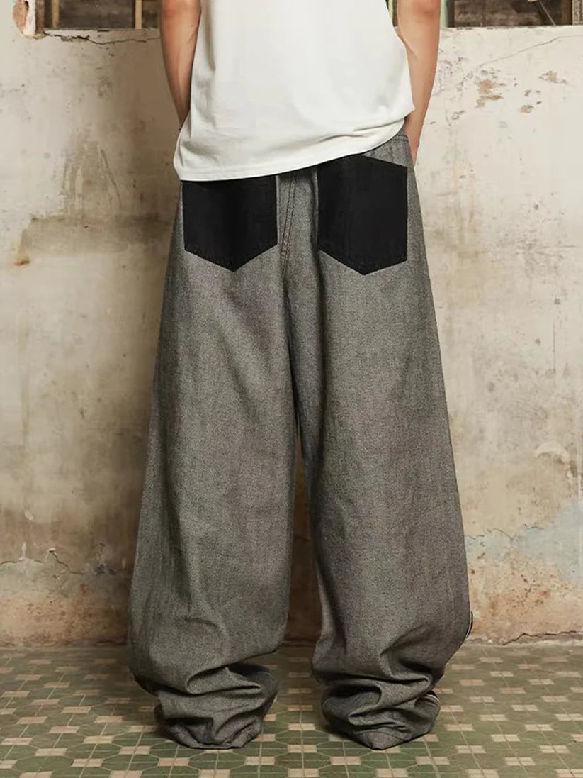 Reverse Design Large Pocket Jeans