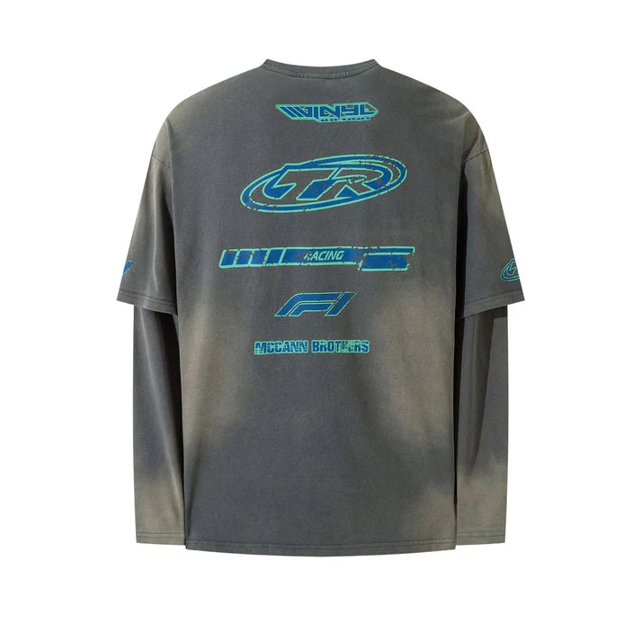 Racing Long Sleeve T-Shirt White