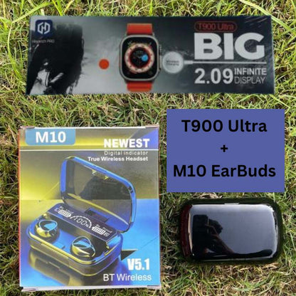 (BIG DEAL) T900 Ultra Smart Watch + M10 Wireless EarBuds - MMLSTORE - Shop The Top Product & Fill Your Cart