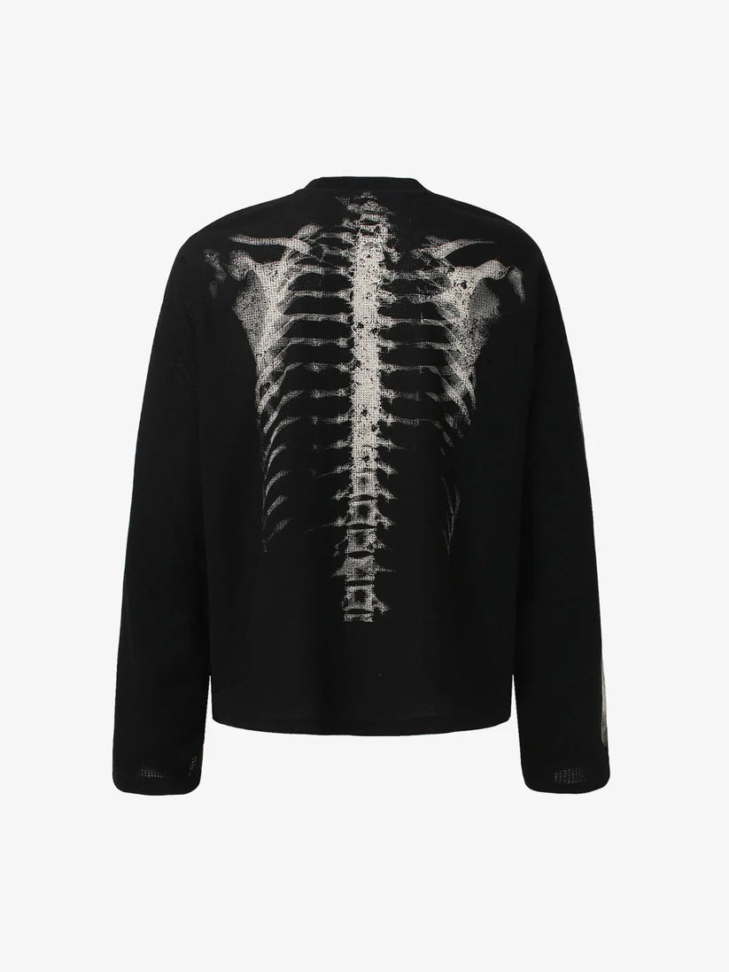 Skeleton Long Sleeve T-Shirt Black