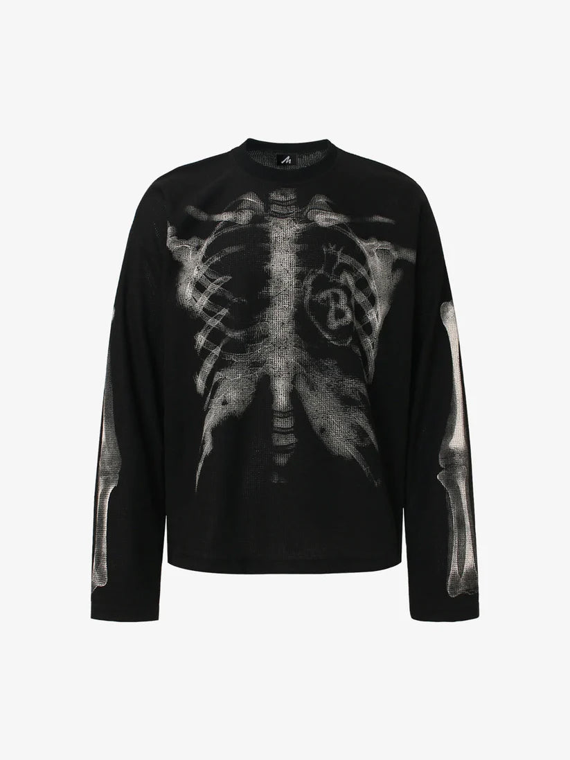 Skeleton Long Sleeve T-Shirt Black