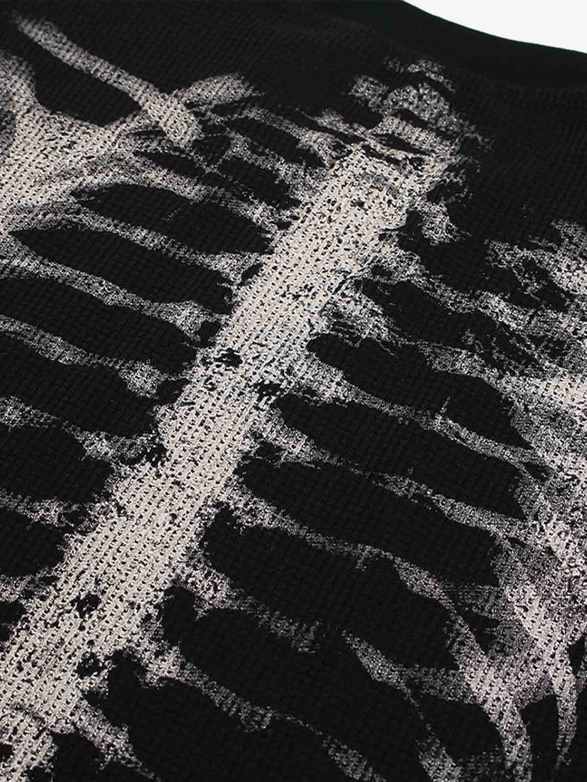 Skeleton Long Sleeve T-Shirt Black